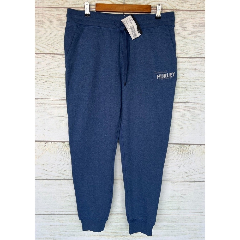 Hurley Jogger Pants Mens Size Large Welcome to Paradise Relaxed Fleece New